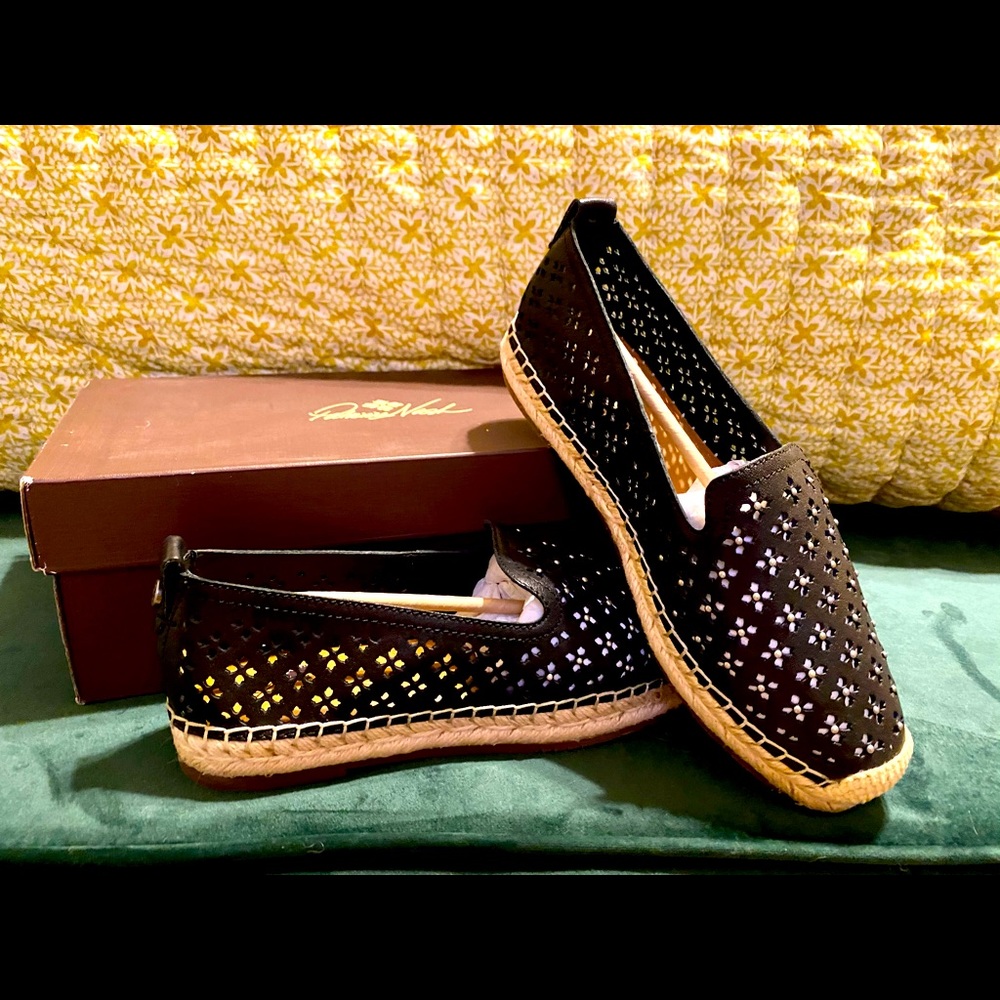 NWT Patricia Nash Espadrille black slip on shoes
